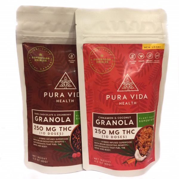 Buy Organic Granola – Pura Vida Health (250mg THC – 2 options)